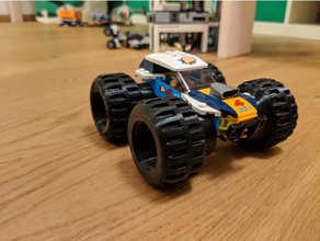 monstertruck tire desert buggy eg lego car toy game accessories arc reactor flexible filament tires compatible 3d print model - Mito3D