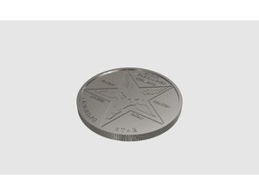 lucifers pentecostal moeda adereços lúcifer morningstar metrô token 3d print model - Mito3D