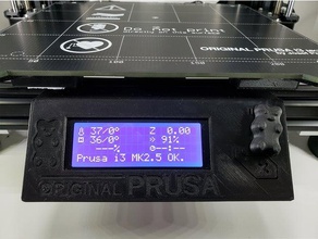 bear lcd knob 3d printer accessories prusa addons v2 i3 upgrade mk25 mk3 3d print model - Mito3D