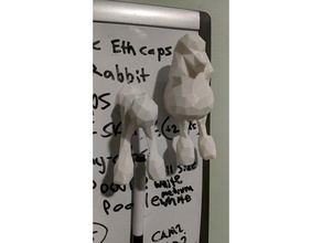 un aimant de réfrigérateur caniche séparés sculptures 10mm 2mm animal art chien lowpoly low poly support mural 3d print model - Mito3D