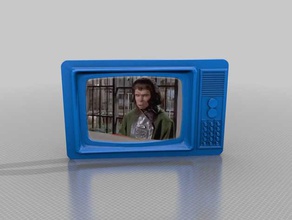 retro de la imagen televisión del armazón mascarilla a tus seres queridos decoración 3d print model - Mito3D