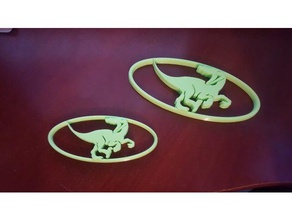 velociraptor emblemi automotive veloster 3d print model - Mito3D