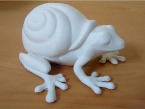 frog snail animals chimera creature 3d print model - Mito3D