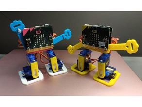 shiun robot microbit bipede la robotica l'istruzione javascript miniplan minipow programmazione vapore 3d print model - Mito3D