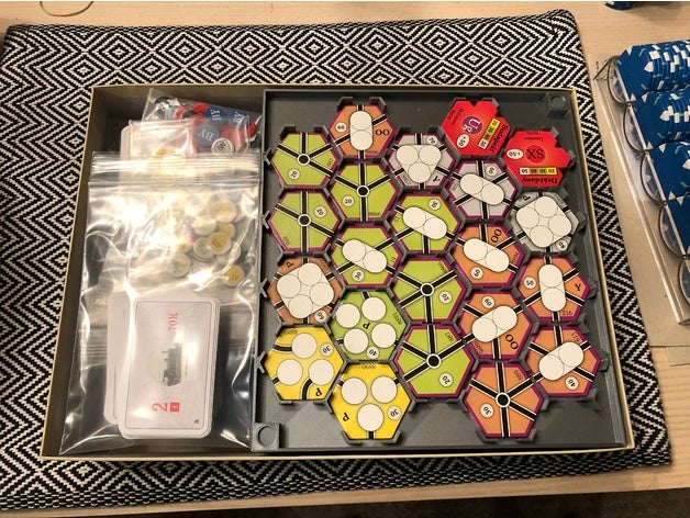 18cz tile trays 3d printing 18xx boardgame 3D print model - Mito3D