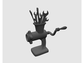 tritacarne strumenti di rettifica sculture cavo filamento la geometria il metallo filo chiave 3d print model - Mito3D