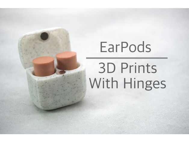 earpods 3d impressão caso tampão de ouvido tampões dobradiça magnética magnético 3D print model - Mito3D