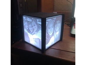 lithophane box i segni loghi la litografia lithophanes lanterna luce stand 3d print model - Mito3D
