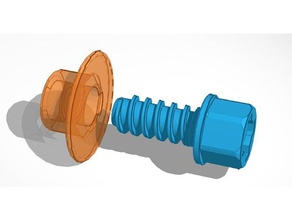 Kunststoff-Mutter Schraube battat take-apart Spielzeug 3d drucken - Ersatz Ersatzteile 3d print model - Mito3D