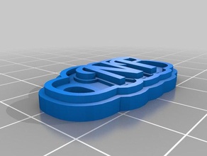 mi personalizados multilínea tag llavero llaveros 3d print model - Mito3D