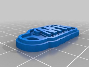 mi personalizados multilínea tag llavero llaveros 3d print model - Mito3D