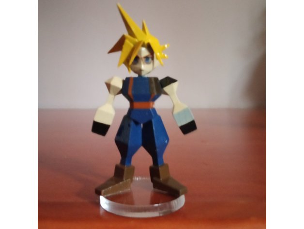 cloud strife 3d drucken final fantasy 7 vii 3D print model - Mito3D