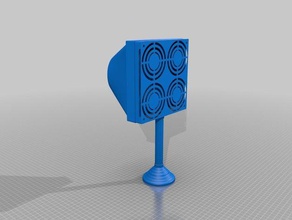 ventilateur 4x80mm pc fan mount gadgets 3d print model - Mito3D