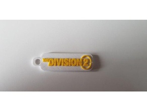 keychain division 2 video games thedivision tomclancysthedivision ubisoft game 3d print model - Mito3D