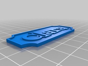 my customized nameplate decor 3d print model - Mito3D