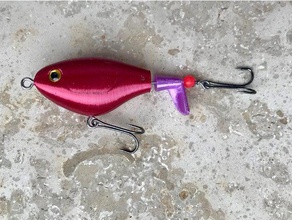 mini whopper plopper fishing lure one piece sport outdoors nsfw topwater 3d print model - Mito3D