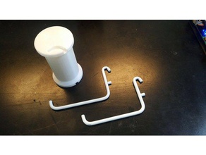 sk&aringdis filament spool holder Haken - Organisation adapter ikea skadis pegboard 3d print model - Mito3D