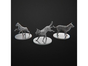 dogs company zombicide perros compa&ntildeia toy game accessories 3d print model - Mito3D