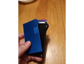 smart wallet slidinglocking ningún texto impreso en 3d cartera v2 la moda 3d print model - Mito3D