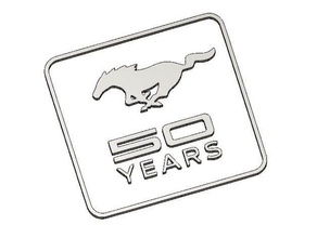 ford mustang 50 year badge automotive 3d print model - Mito3D