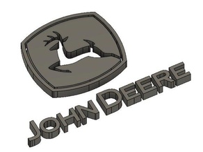 john deere distintivo automotive 3d print model - Mito3D