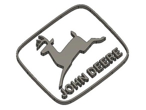 john deere badge older style automotive logo 3d print model - Mito3D