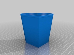 il mio personalizzato conico cuore plantervessel all'aperto giardino 3d print model - Mito3D