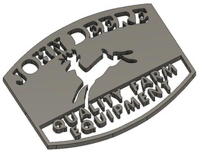 quality farm equipment automotive badge deere john logo 3d print model - Mito3D