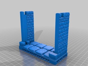 openforge stone gatehouse openlock trp style buildings structures 3d print model - Mito3D