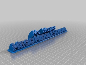 wagner placa com o nome sinais logotipos personalizado 3d print model - Mito3D