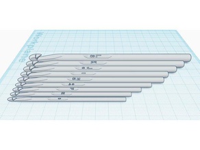 Häkelnadeln hand tools 3d print model - Mito3D