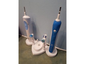 doble oralb de pie los hogares cuarto baño titular oral-b cepillo dientes 3d print model - Mito3D