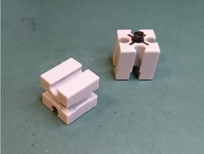 elemento da fischertechnik 15 de seis sulcos baustein mit sechs nuten construção brinquedos 3d print model - Mito3D