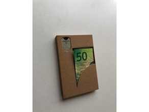 minimal wallet accessories credit card holder keychain money clip 3d print model - Mito3D