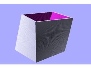 curvo caixa quadrada decoração personalizador 3d print model - Mito3D
