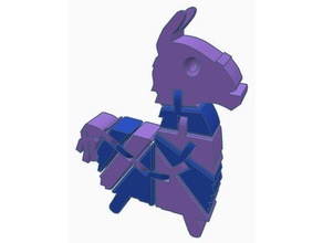 fortnite flexi llama remix animals articulated dual color extruder extrusion flexible keychain movable pinata polymathic two 3d print model - Mito3D