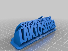 meine angepasste geschwungene 2-Typenschild Zeile text office 3d print model - Mito3D