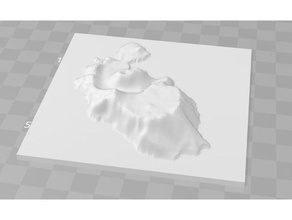 vulcano alivio de los edificios estructuras la isla italia karte mapa vulkan 3d print model - Mito3D