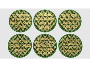 gatsby coasters kitchen dining art deco decor decoration drinking drink coaster fitzgerald home quote 3d print model - Mito3D