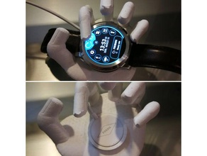 fossil smartwatch stehen Mode Ladegerät smartwatch-Halter 3d print model - Mito3D