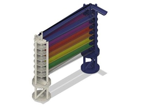 marble exercising machine part 12 rainbow ramp mechanical toys automata 3d print model - Mito3D