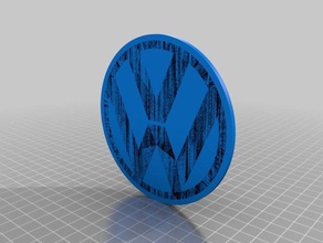 vw volkswagen emblema moedas emblemas 3d print model - Mito3D