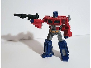 transformers optimus prime g1 pistola blaster voyager líder de la escala 5 mm peg juguete juego accesorios 3d print model - Mito3D