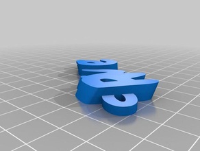 fiume gommoso 4 i portachiavi personalizzato 3d print model - Mito3D