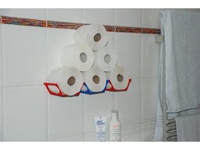 titolare di carta igienica bagno accessori per il estensibile rotolo porta montaggio a parete 3d print model - Mito3D