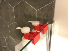 muji soap dispenser holder bathroom glass shower accessories 3d print model - Mito3D