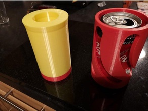 einfache can-crusher Küche Essen recycling soda kann 3d print model - Mito3D