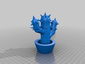 kaktüs Dövüşçü 3d baskı 3dcactus 3dplant <url> yazıcı serin dekorasyon komik 3d print model - Mito3D