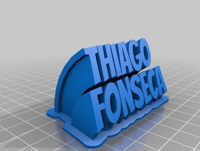 mi personalizados de barrido 2-nombre la línea placa texto oficina 3d print model - Mito3D