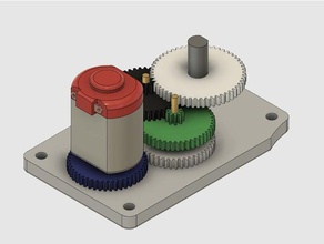 hobby gearbox gear reduction gears motor model 130 3d print model - Mito3D
